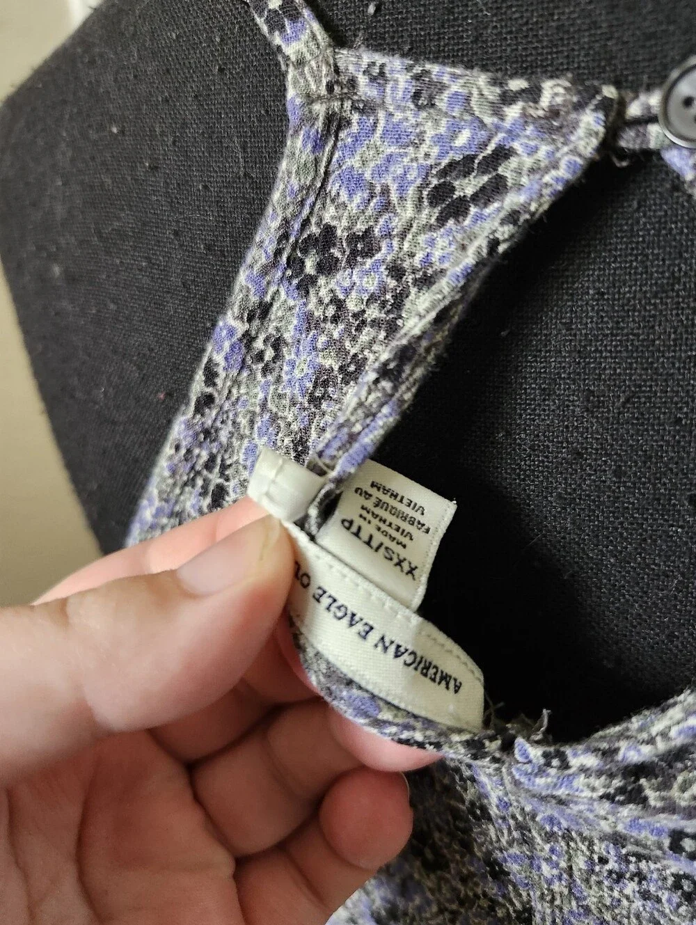 American Eagle Outfitters Lavender Blue Floral Smocked Cami Dress
